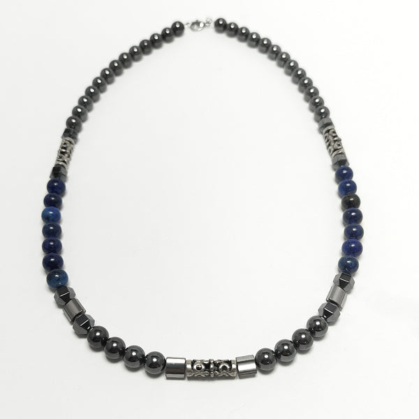 Collar piedras naturales y pewter. Colección Original Argenteus 925