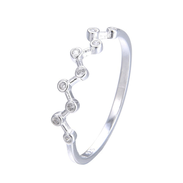 Anillo mini puntos de luz en plata 925