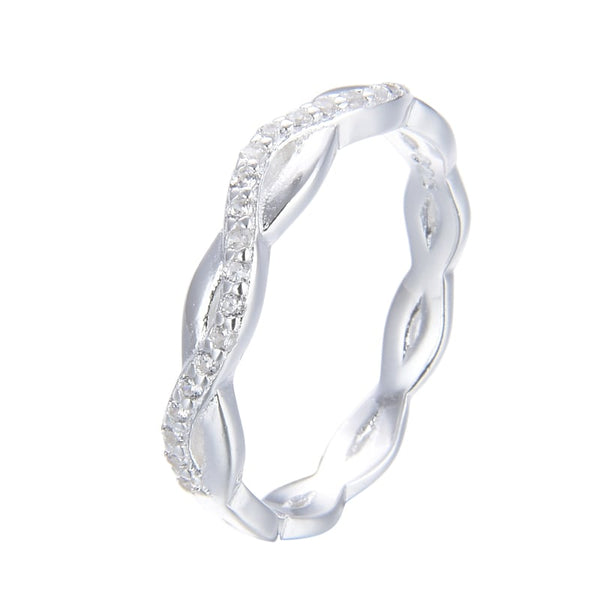 Anillo de infinitos & circones en plata 925