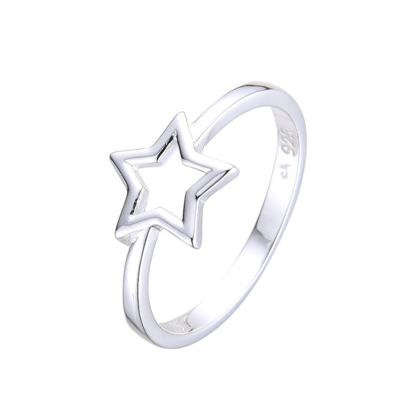 Anillo de estrella en plata 925