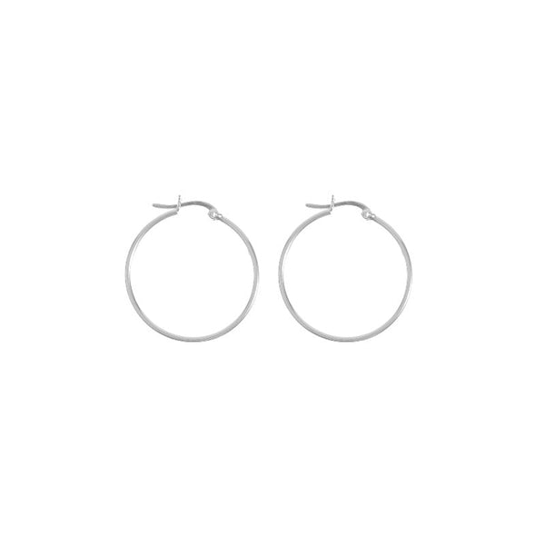 Argollas lisas en plata 925
