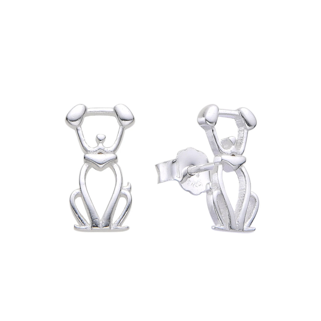 Aretes de perro en plata 925