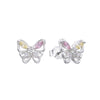 Aretes de mariposa & circones en plata 925