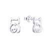 Aretes de gato en plata 925