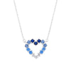 Collar corazón con circones en plata 925