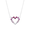Collar corazón con circones en plata 925