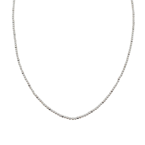 Gargantilla mini perlitas y bolitas en plata 925