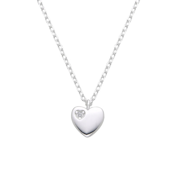 Collar con corazón en plata 925