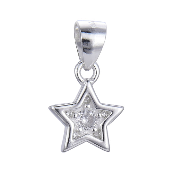 Dije de estrella con circones en plata 925