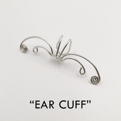 "Ear cuff" o grapa con rulos en plata 925