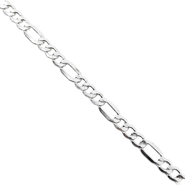 Pulsera tejido Figaro en plata 925