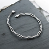 Pulsera tejido paper clip en plata 925