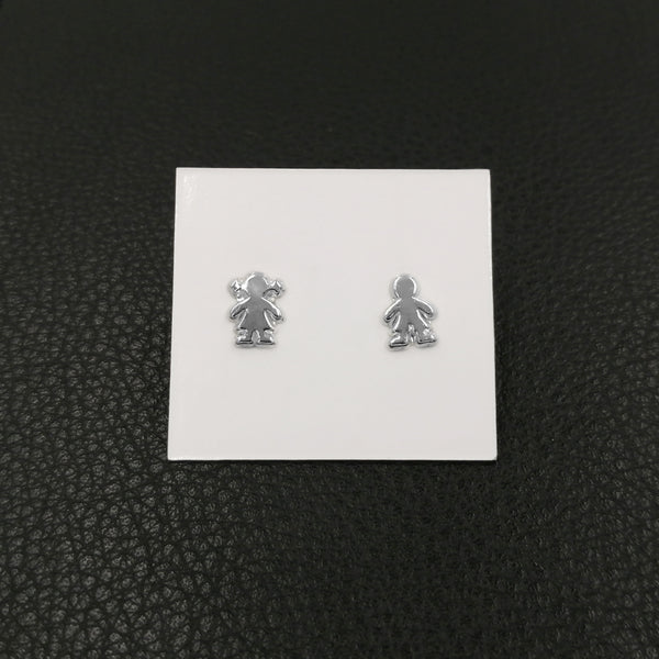 Aretes en plata 925 de niña y niño