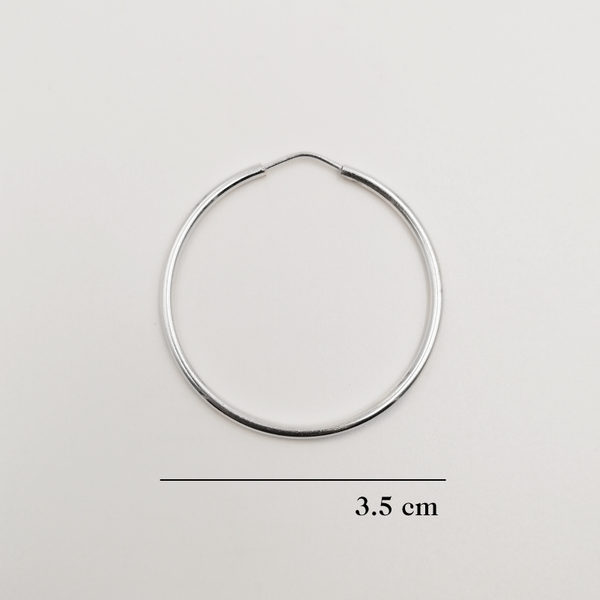 Argollas lisas en plata 925