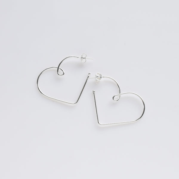 Argollas en forma de corazón