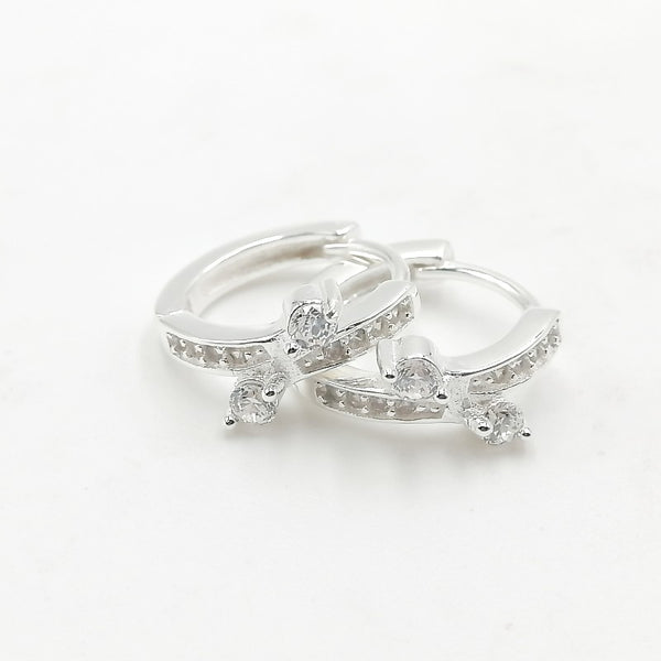 Argollas en plata 925 con circones
