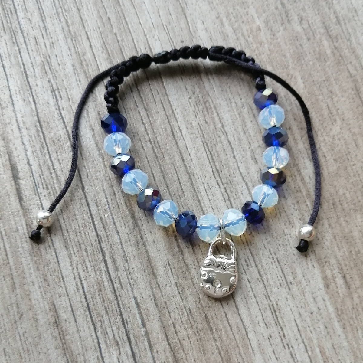 Pulsera de candado de plata 925 - pulsera de cadena fina y candado asimétrico - México