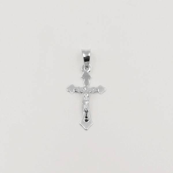 Crucifijo pequeño en plata 925 diseño con puntas de flecha