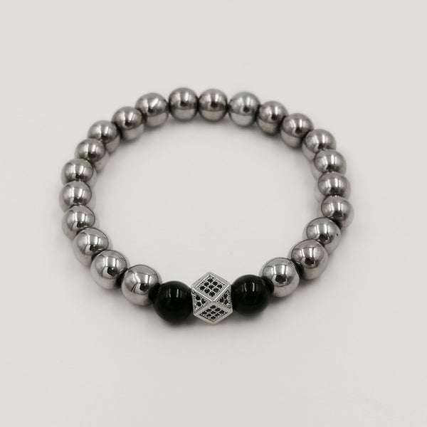 Pulsera con ónix y hematita