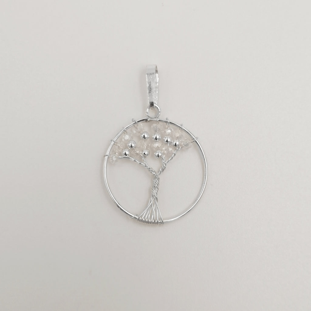 Dije árbol de la vida con cristales en plata 925