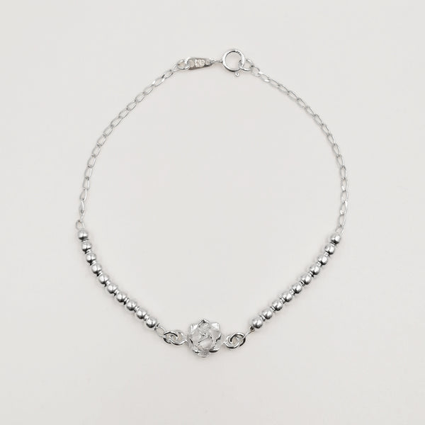 Pulsera en plata 925 con rosa
