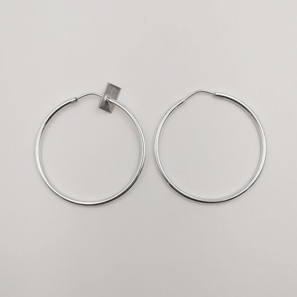 Argollas lisas en plata 925