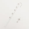 "Pin ear cuff" o grapa barra maxi en plata 925 con circones.