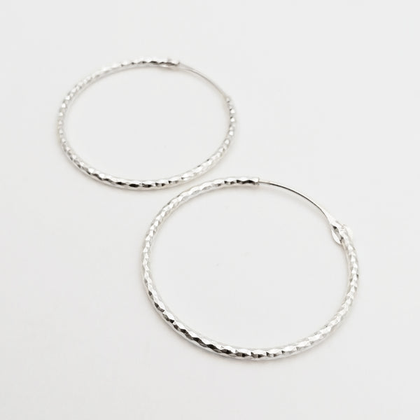 Argollas diamantadas en plata 925