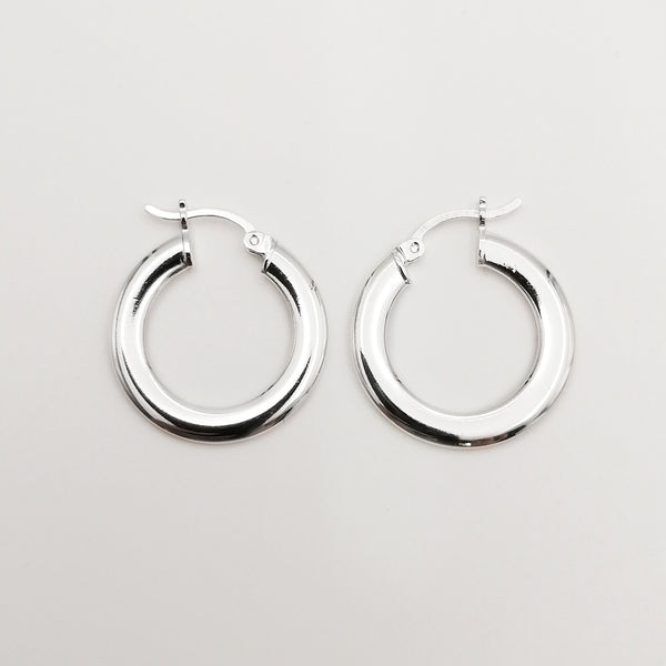 Argollas planas en plata 925