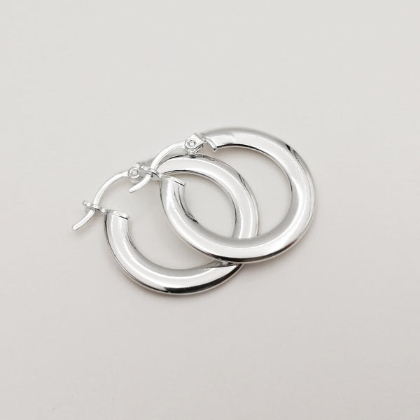 Argollas planas en plata 925