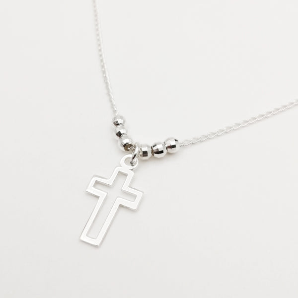 Collar con crucifijo en plata 925