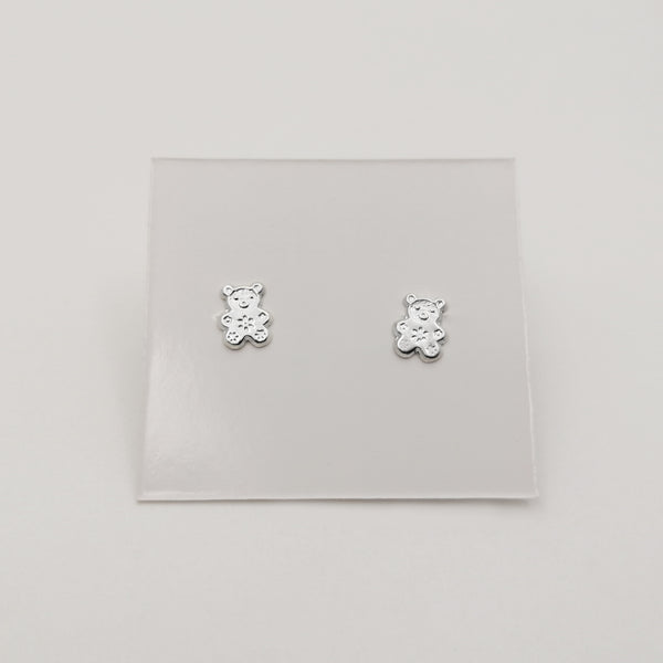 Aretes con osito en plata 925