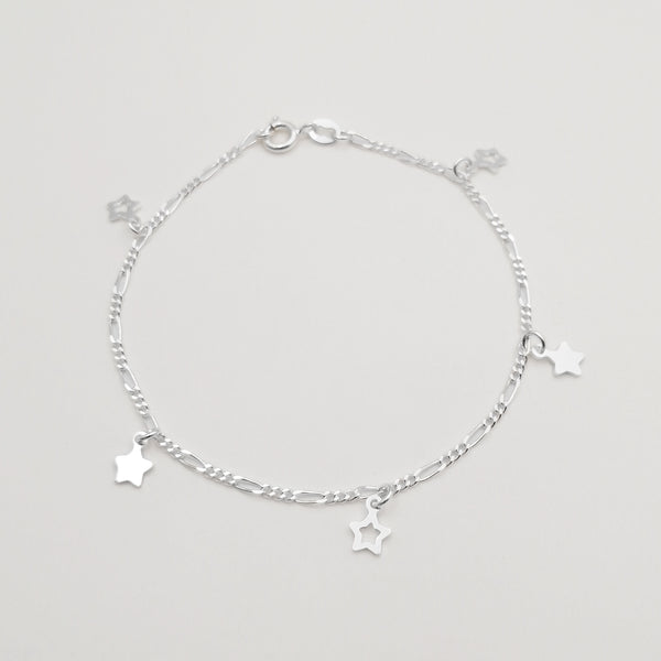 Pulsera con estrellas en plata 925