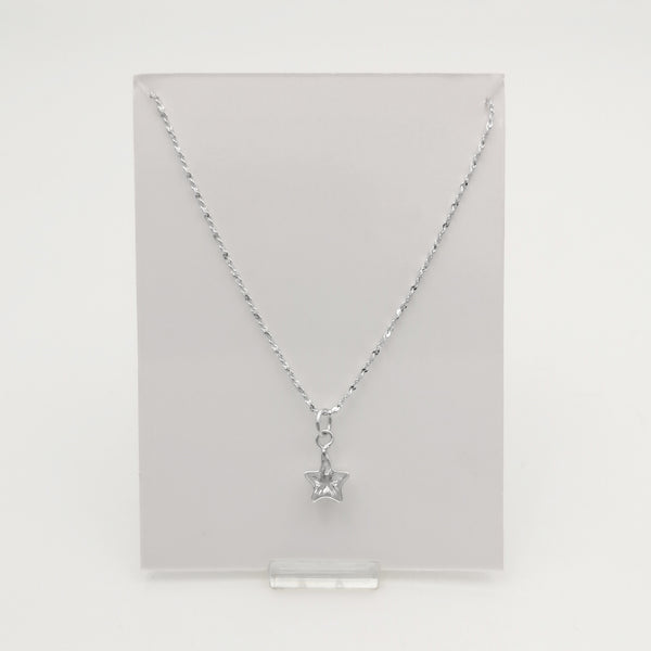 Collar mini dije estrella circón en plata 925