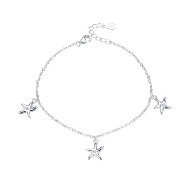 Pulsera estrellas de mar en plata 925