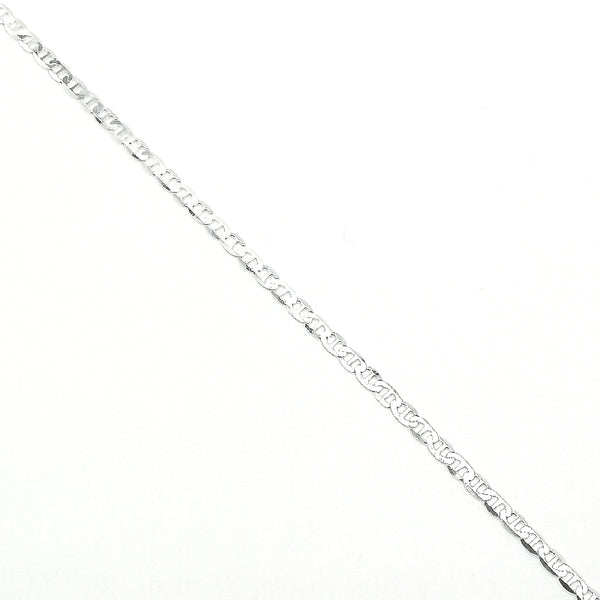 Cadena delgada liviana en plata 925, tejido marinero italiano