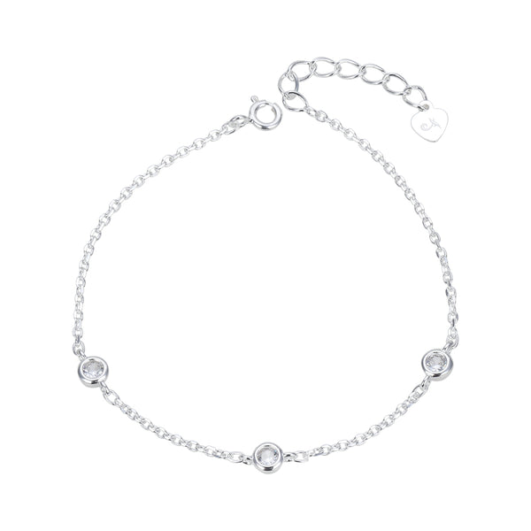 Pulsera con puntos de luz en plata 925