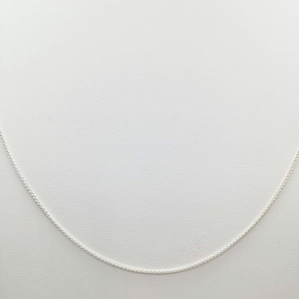 Cadena tejido trigo en plata 925 45 cm